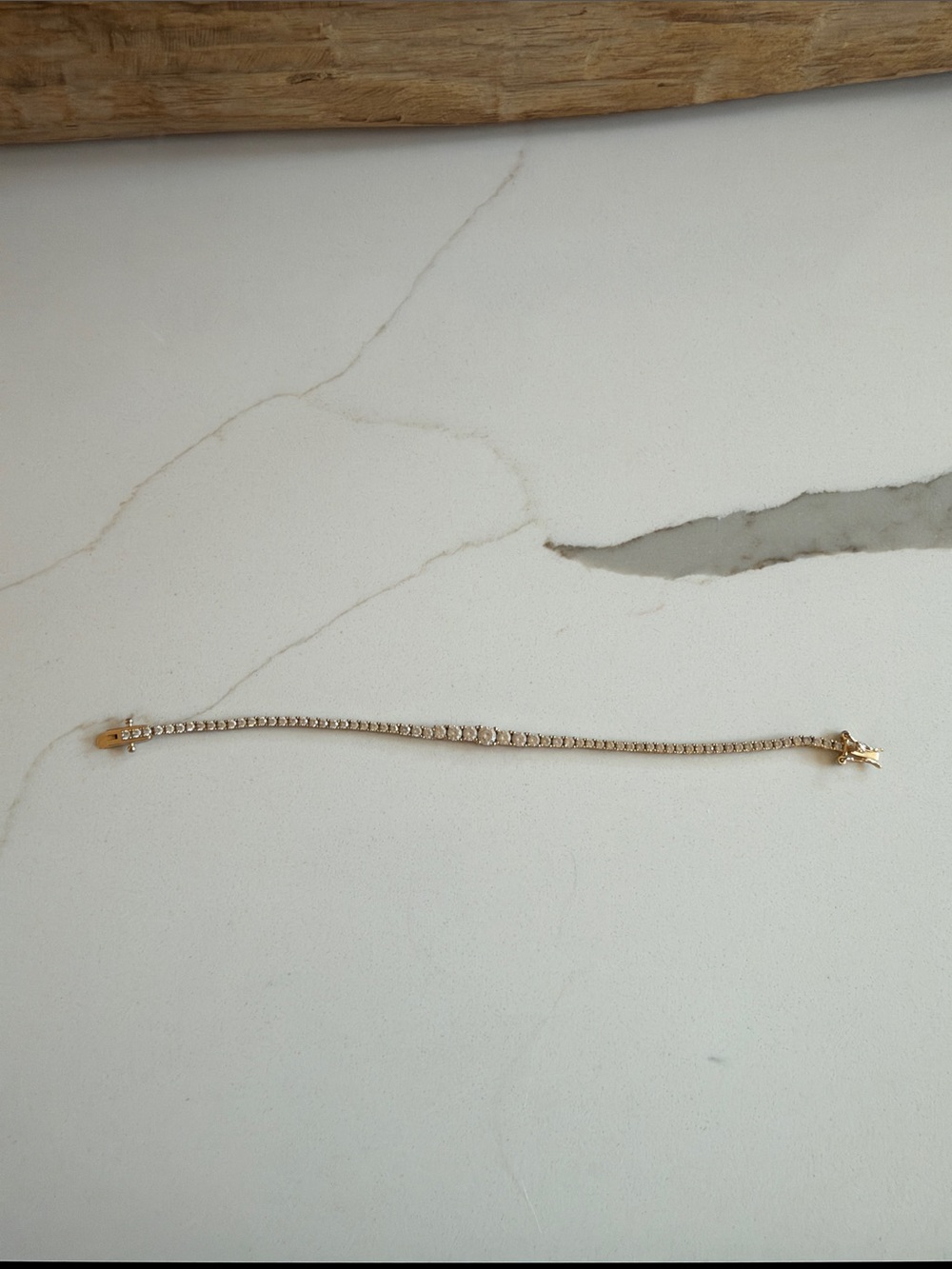 Graduated Gold Tennis Bracelet